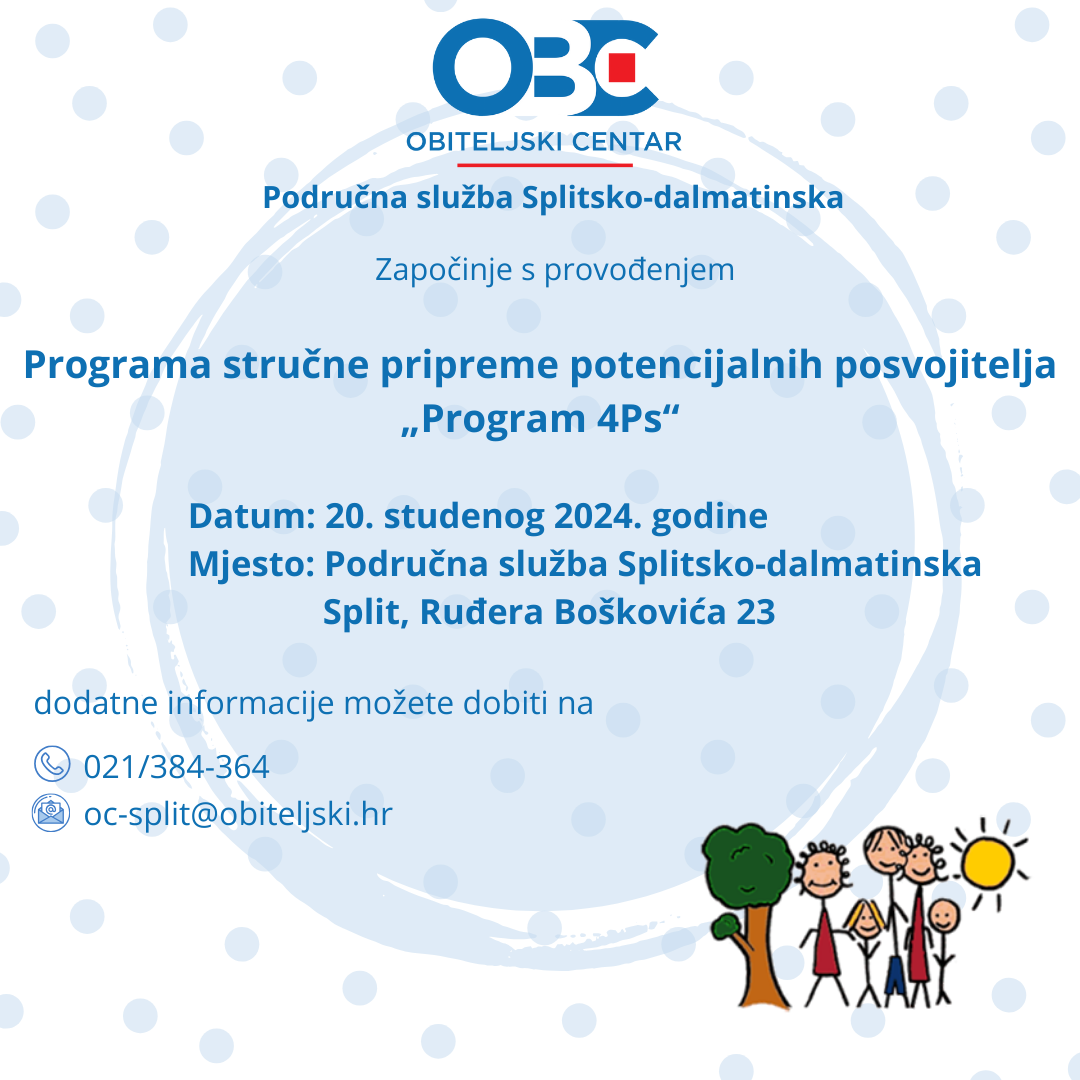 Program stručne pripreme potencijalnih posvojitelja  „Program 4Ps“