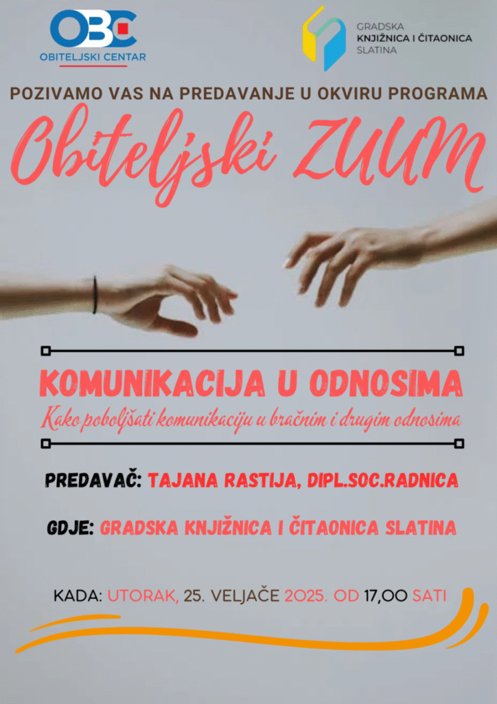 Predavanje u okviru programa ”Obiteljski zuum”