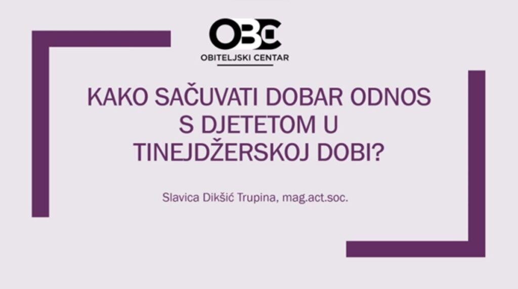 Program „Korak naprijed – za školske ustanove“: Kako sačuvati dobar odnos s djetetom u tinejdžerskoj dobi?“