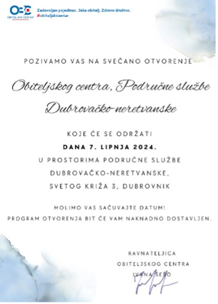 Svečano otvorenje Područne službe Dubrovačko-neretvanske