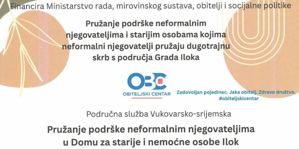 Podrška neformalnim njegovateljima starijih osoba u Iloku