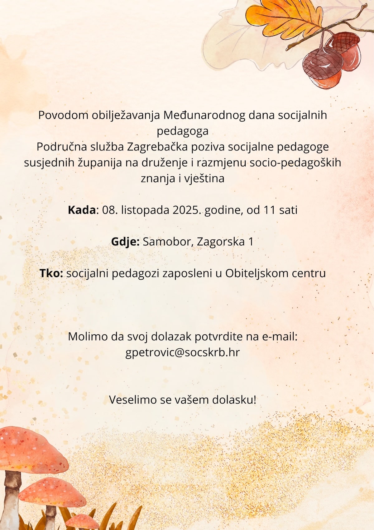 Poziv za obilježavanje Međunarodnog dana socijalnih pedagoga