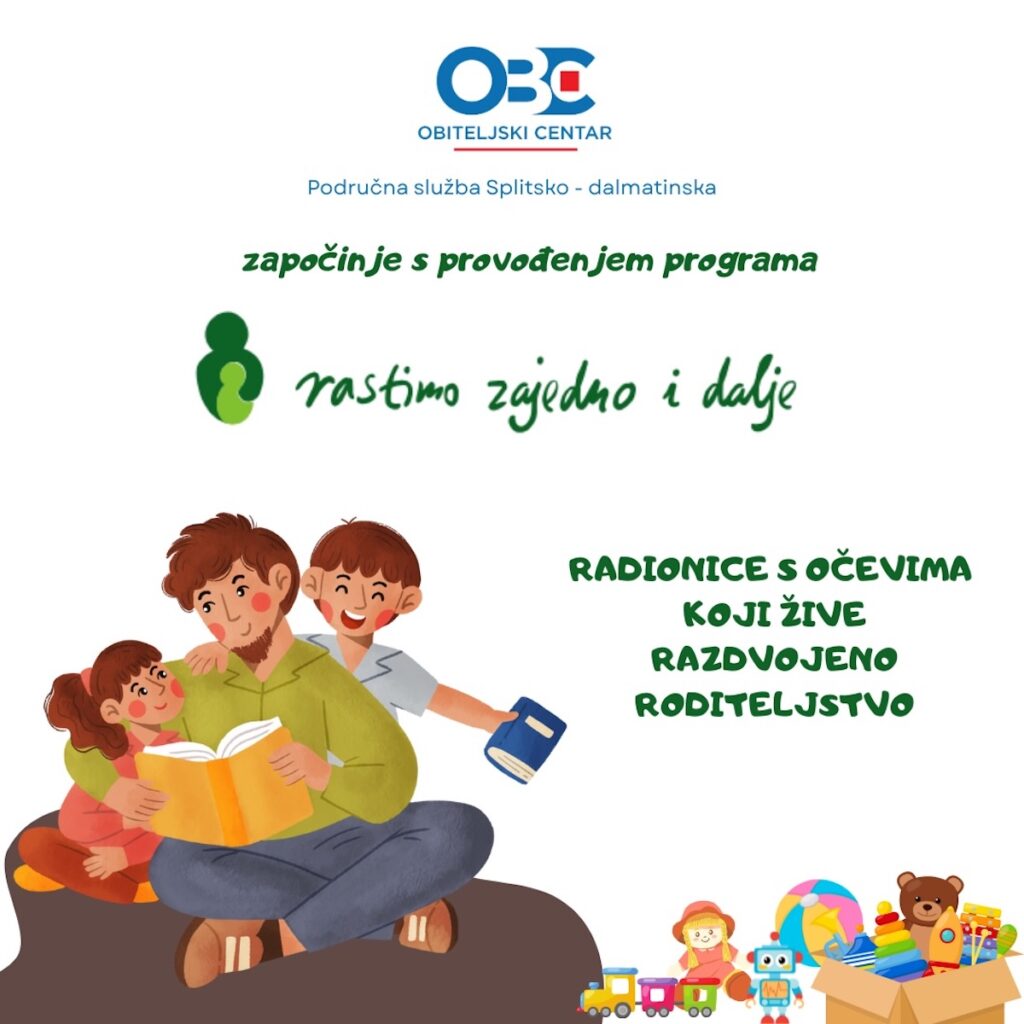 Obiteljski centar, Područna služba Splitsko-dalmatinska u studenom započinje s provedbom programa Rastimo zajedno i dalje!