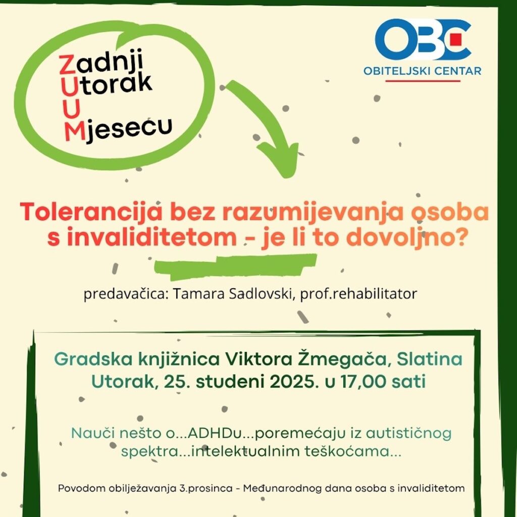 Predavanje povodom Međunarodnog dana osoba s invaliditetom
