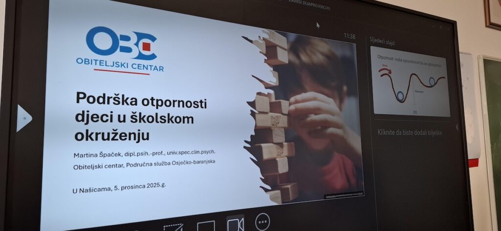 Održano predavanje „Podrška otpornosti djeci u školskom okruženju“