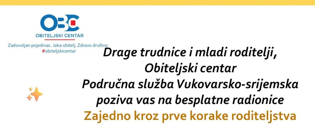 Započinje ciklus radionica „Zajedno kroz prve korake roditeljstva”