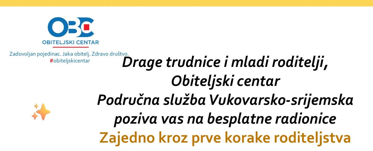 Započinje ciklus radionica „Zajedno kroz prve korake roditeljstva”