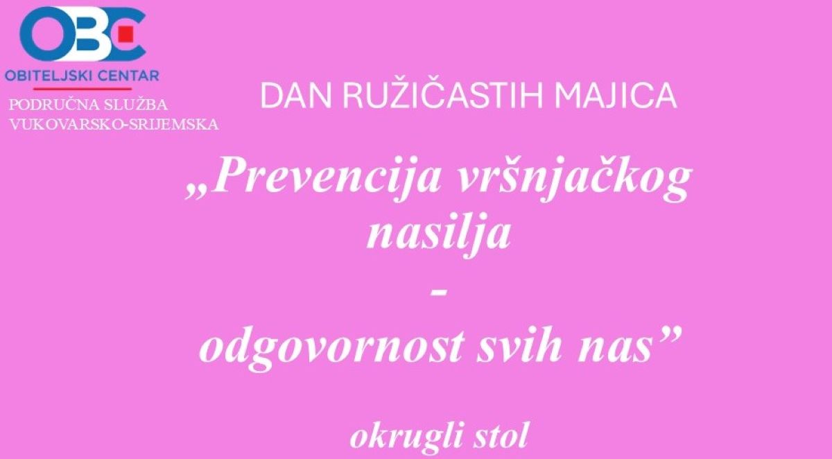 Okrugli stol „Prevencija vršnjačkog nasilja – odgovornost svih nas“