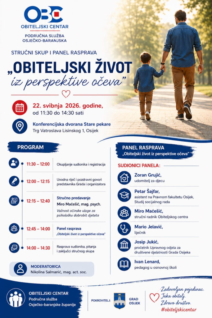 Najava stručnog skupa „Obiteljski život iz perspektive očeva“