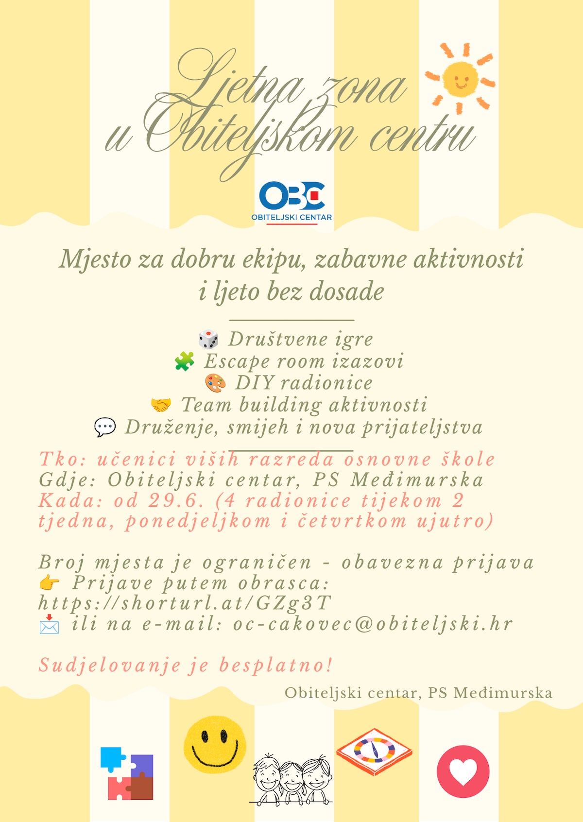 LJETNA ZONA U OBITELJSKOM CENTRU